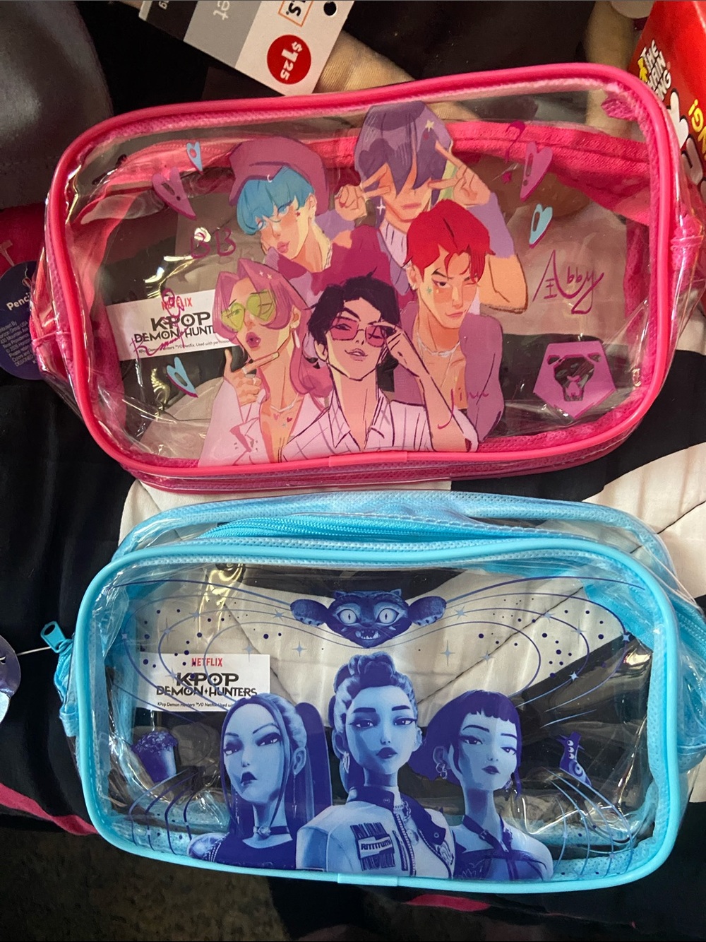 Clear Cosmetic Bag - Pink k- pop